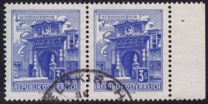 Austria - 1962 - Scott #699 - used pair - Swiss Gate