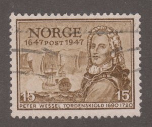 Norway 281 Adm. Peter W. Tordenskjold  1947