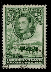 BECHUANALAND GVI SG118, ½d green, FINE USED.