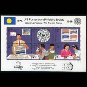 PALAU 1988 - Scott# 197 Sheet-phil.Soc. NH