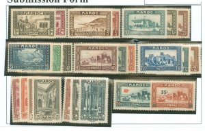 French Morocco #124-143/145-148/176 Mint (NH) Single