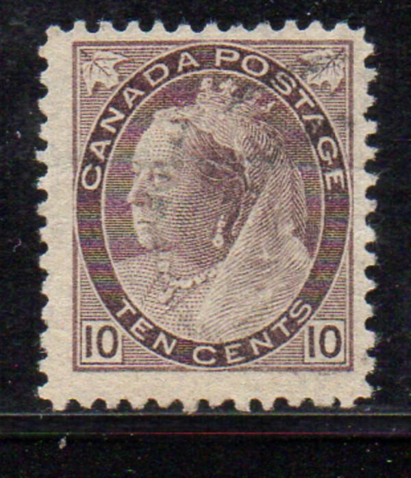 Canada Sc 83 1898 10c brn vio Victoria numeral stamp used 