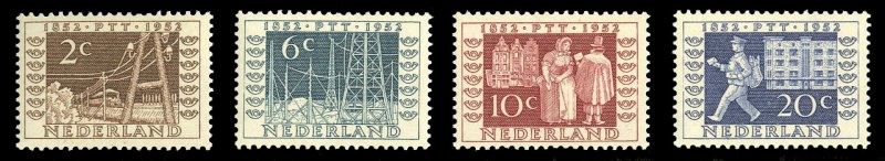 Netherlands #336-339 Cat$90, 1952 Centenary of Dutch Postage Stamps, set of f...