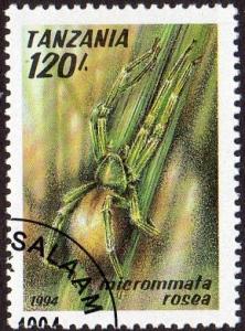 Tanzania 1238 - Cto - 120sh Green Huntsman Spider (1994) (cv $0.90)