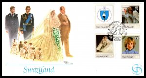 Swaziland 406-409 Princess Diana Fleetwood U/A FDC