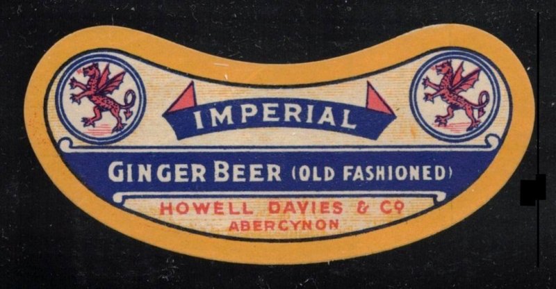 GREAT BRITAIN, WALES, ABERCYNON, GINGER BEER LABEL , CINDERELLA