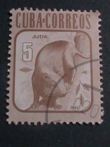 ​CUBA-BIRDS AND RARE ANIMALS OF CUBA FAMOUS USED STAMPS-SET-VERY FINE