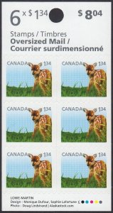 DEER = FAWN =  Booklet of 6 Canada 2013 #2609a (BK519) MNH