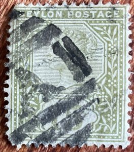 Ceylon #136 Used Single Queen Victoria L21