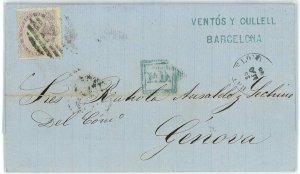 P0157 - SPAIN - POSTAL HISTORY - # 92 cover from BARCELONA Grill # 2-