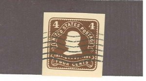 USA #U390 Used Cut Square (Scott Catalog Value = $11) 