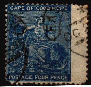 Cape of Good Hope Used Scott 27 w/pulled perf and wide marging