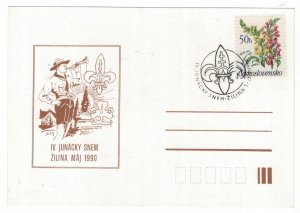 Czechoslovakia 1990 Card Special Cancellation Scouting