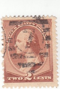 Scott # 210 - 2c Red Brown - Fancy Cancel- 7 -  Used