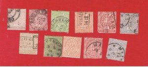 North German Confederation  #13-22  VF used   Numerals  w/13a  Free S/H