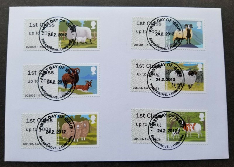 Britain Frama Label Goat 2012 Ram Farm Animal (machine ATM stamp FDC) *rare
