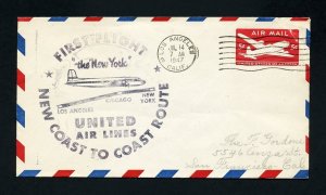 # UC15 entire CAM # 18 First Flight Los Angeles, CA to New York, NY - 7-14-1947