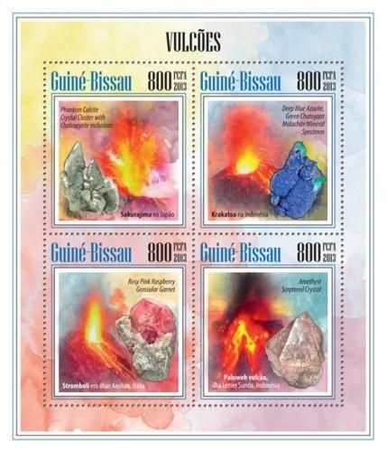 Volcanoes Vulkane Minerals Mineralien Nature Guinea-Bissau MNH stamp set