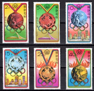 North Korea 1976 Sc#1476/1481 MONTREAL OLYMPICS WINNERS Set (6) MNH