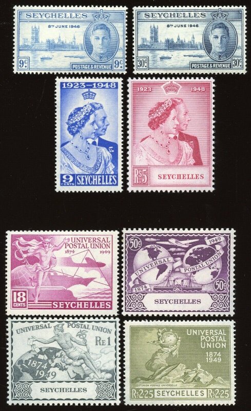 Seychelles - Sc # 149 - 150, 151 - 152, 153 - 156.  MNH  2019 SCV $20.05