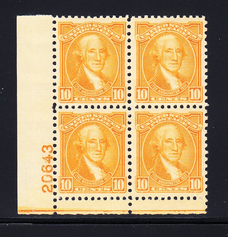 #715 VF/XF NH Plate block