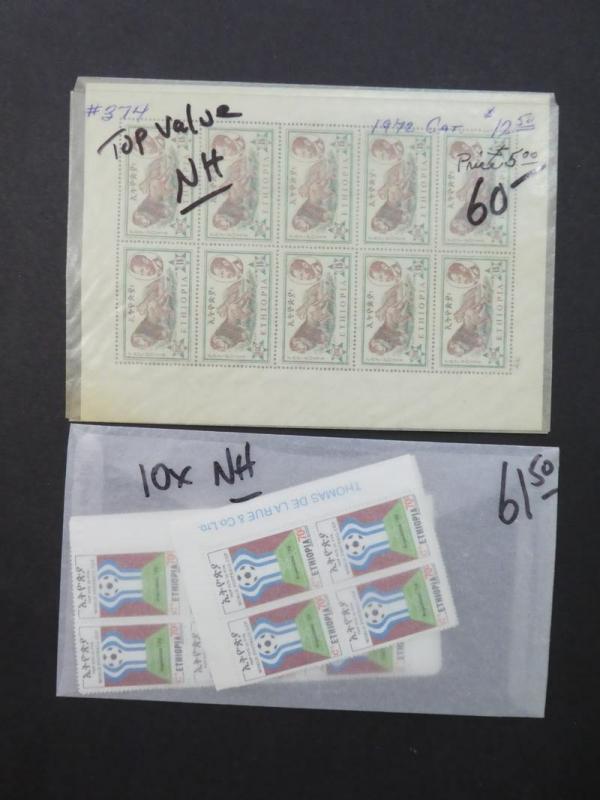 EDW1949SELL : ETHIOPIA Nice group of Mint singles & Cplt sets. Many NH. Cat $203