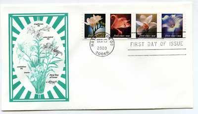 3462-65 (34c) Flowers coil strip of 4, Artmaster FDC