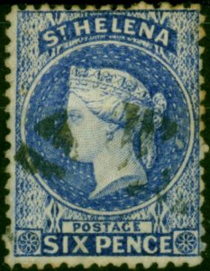 St Helena 1873 6d Ultramarine SG16a Fine Used (3)