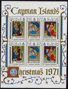 Cayman Islands #296a MNH S/Sheet - Christmas