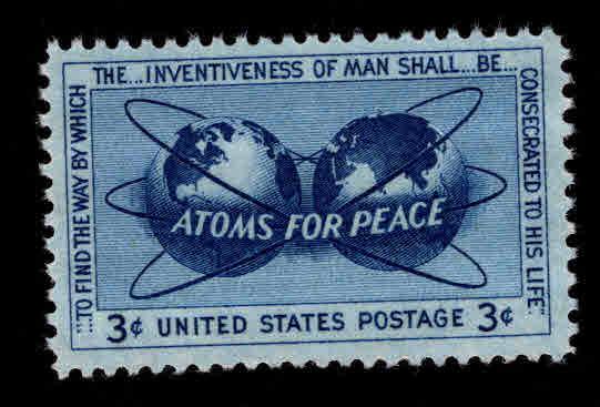 USA Scott 1070 MNH** 3c Atoms for Peace stamp