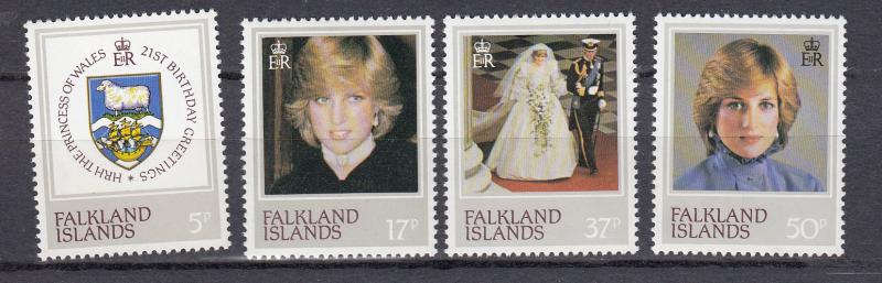 Falkland Islands Dependencies-1982 Princess Diana Sc# 348/351 - MNH (2419)