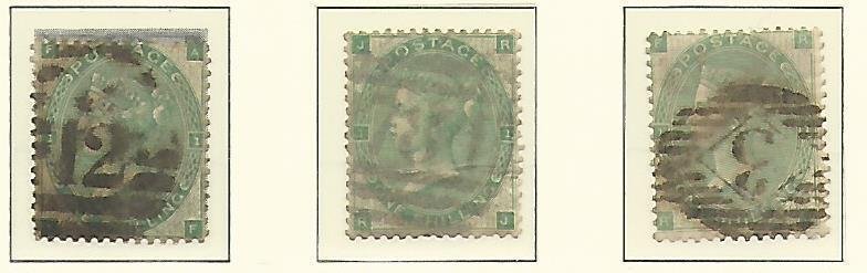 Great Britain Stamp Collection on Lighthouse Page 1862-64, #34, 39, 42 SCV $1860