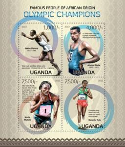 UGANDA 2013 SHEET OLYMPIC CHAMPIONS SPORTS ugn13119a
