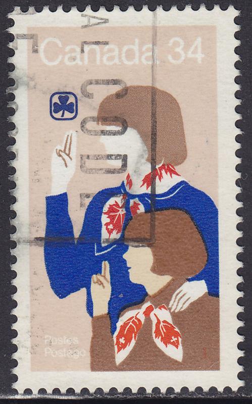 Canada 1062 USED 1985 Girl Guide & Brownie 34¢