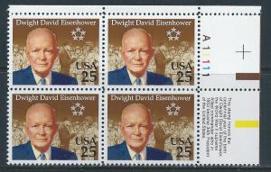 UNITED STATES SC# 2513 F-VF MNH 1990 PL#A11111 BK/4 UR