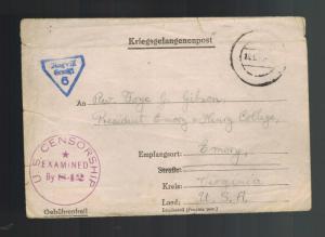 1943 Tost Germany ILAG 8H Internment Camp Letter Cover to USA Edward Chambers