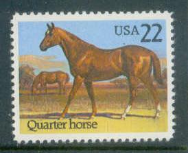 2155 22c Quarter Horse Fine MNH