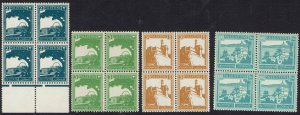 PALESTINE 1927 PICTORIAL 2M 3M 5M AND 100M MNH ** BLOCKS