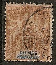 French Guinea 12 Used Light Cds Fine 1892 SCV $32.50