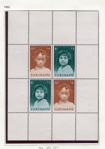 NETHERLANDS SURINAME; 1963 early Special SHEET fine MINT item