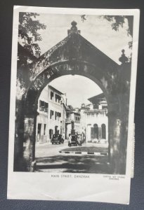 1959 Zanzibar Airmail RPPC Postcard Cover to Nairobi Kenya Main Street