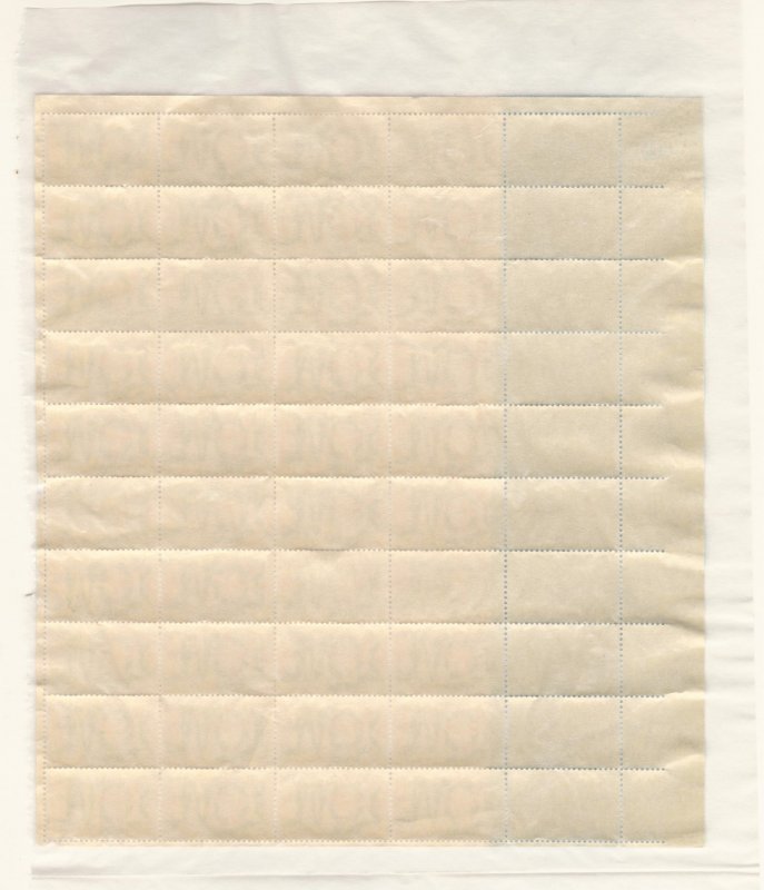 MAJOR ERROR: Dramatic Blue Ink Printing Flaw on 1982 LOVE Sheet.