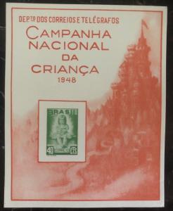 Mint 1948 Brazil Postcard National Child Campaign Post Office