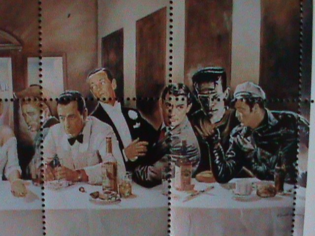 ​RUSSIA-AIbCHbI-SEXY MARILYN MONROE & HOLLYWOOD THE LAST SUPPER-MNH-SHEET-VF