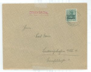 Bavaria 194 Single Franking. Correct printed matter distant rate