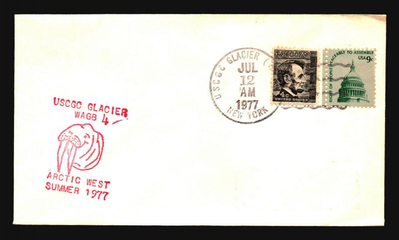 US 1977 USCGC Glacier WAGB 4 Antarctic Cover - Z15568