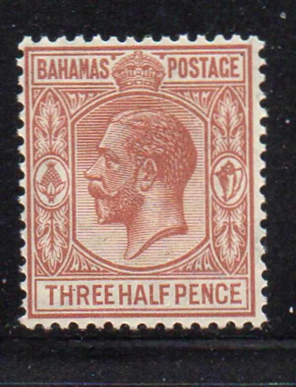 Bahamas Sc 73 1924 1 1/2d fawn George V stamp mint