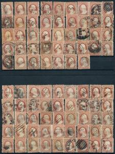 #26 USED (88) DIFFERENT CANCELS COLLECTION CV $792.00 BP6578