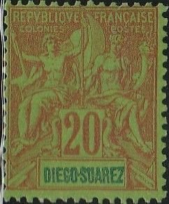 Diego Suarez #44  Mint Hinged From 1894
