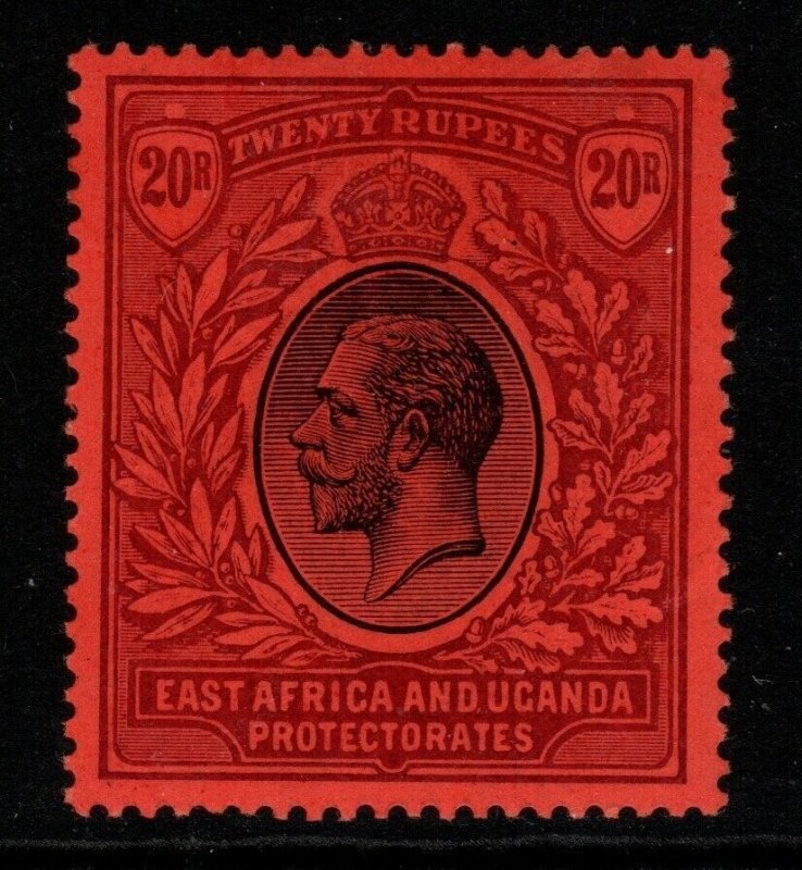 KENYA, UGANDA & TANGANYIKA SG59 1912 20r BLACK & PURPLE/RED MTD MINT 